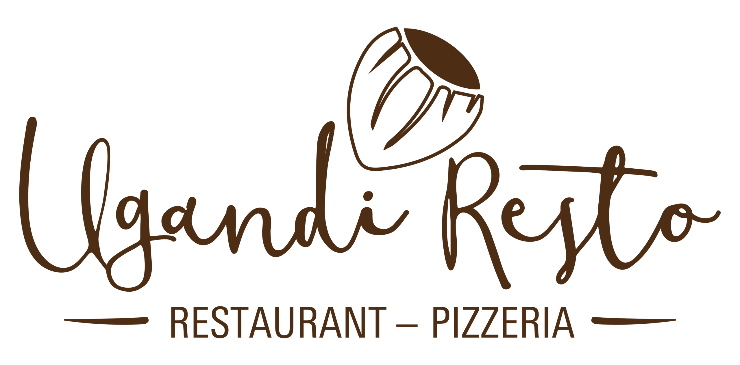 Ugandi Resto - logo - horisontaal - pruun